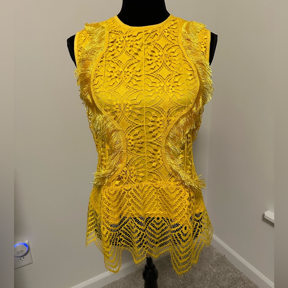 Women’s Mod‎ X Gold Lace Fringe Tank